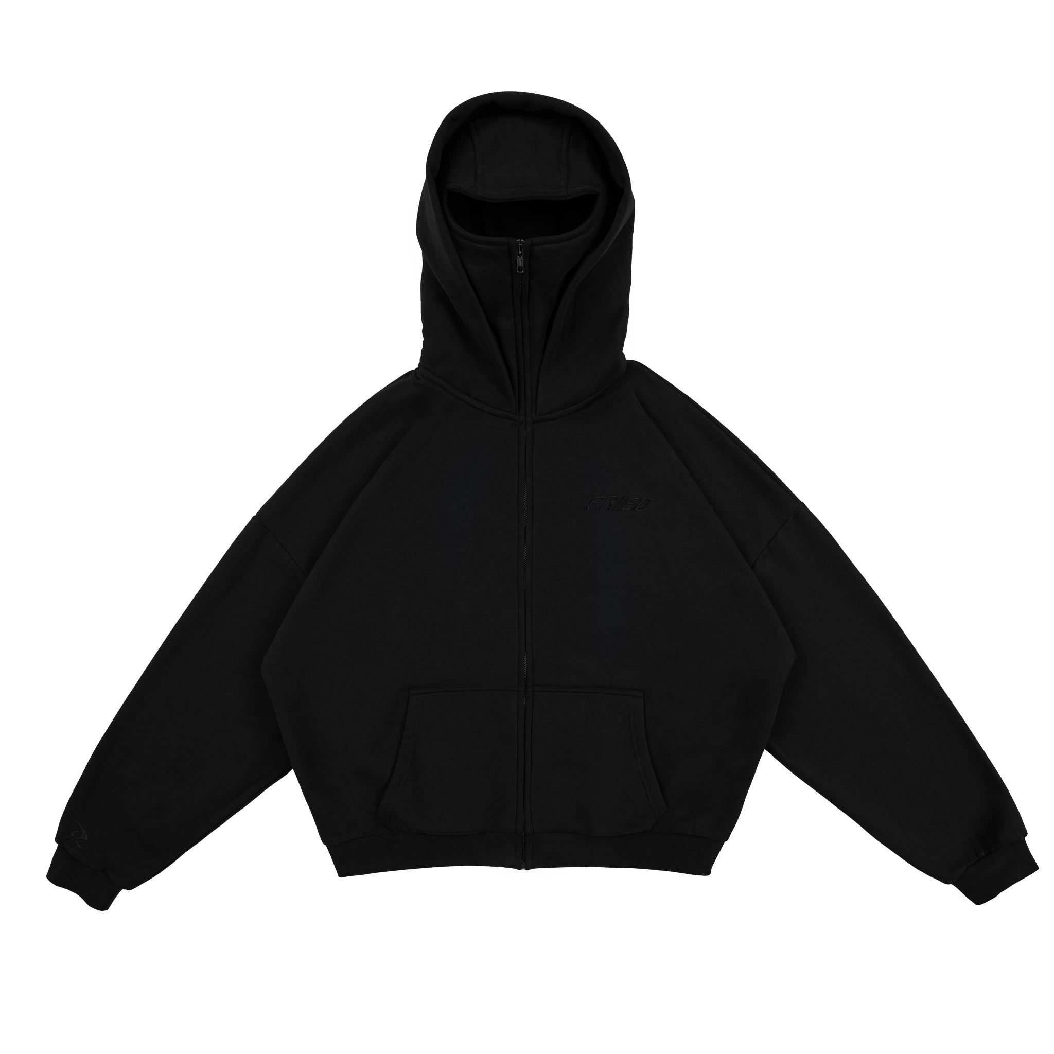 ALL BLACK - BAthtLACLAVA ZIP HOODIE -