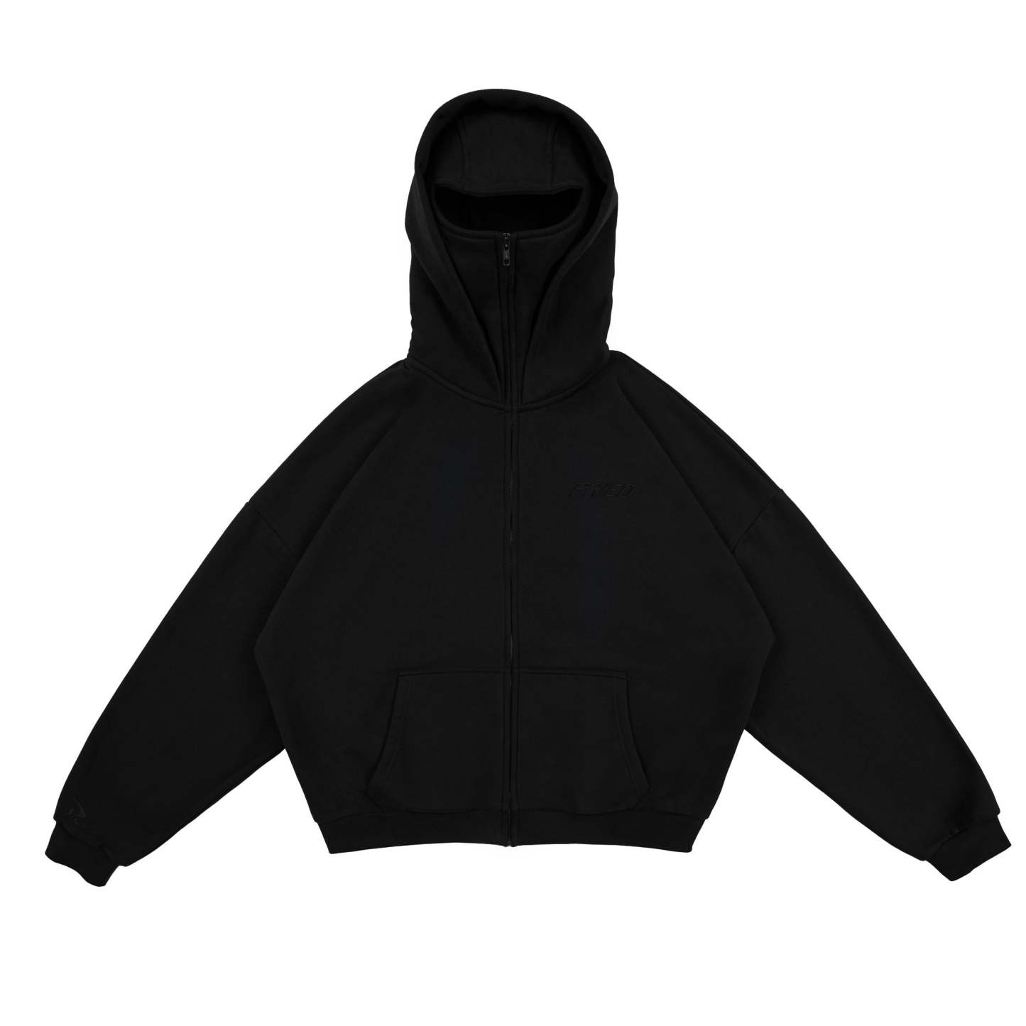 ALL BLACK - BAthtLACLAVA ZIP HOODIE -
