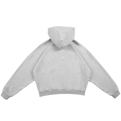 MELANGE GREY - BAthtLACLAVA ZIP HOODIE -