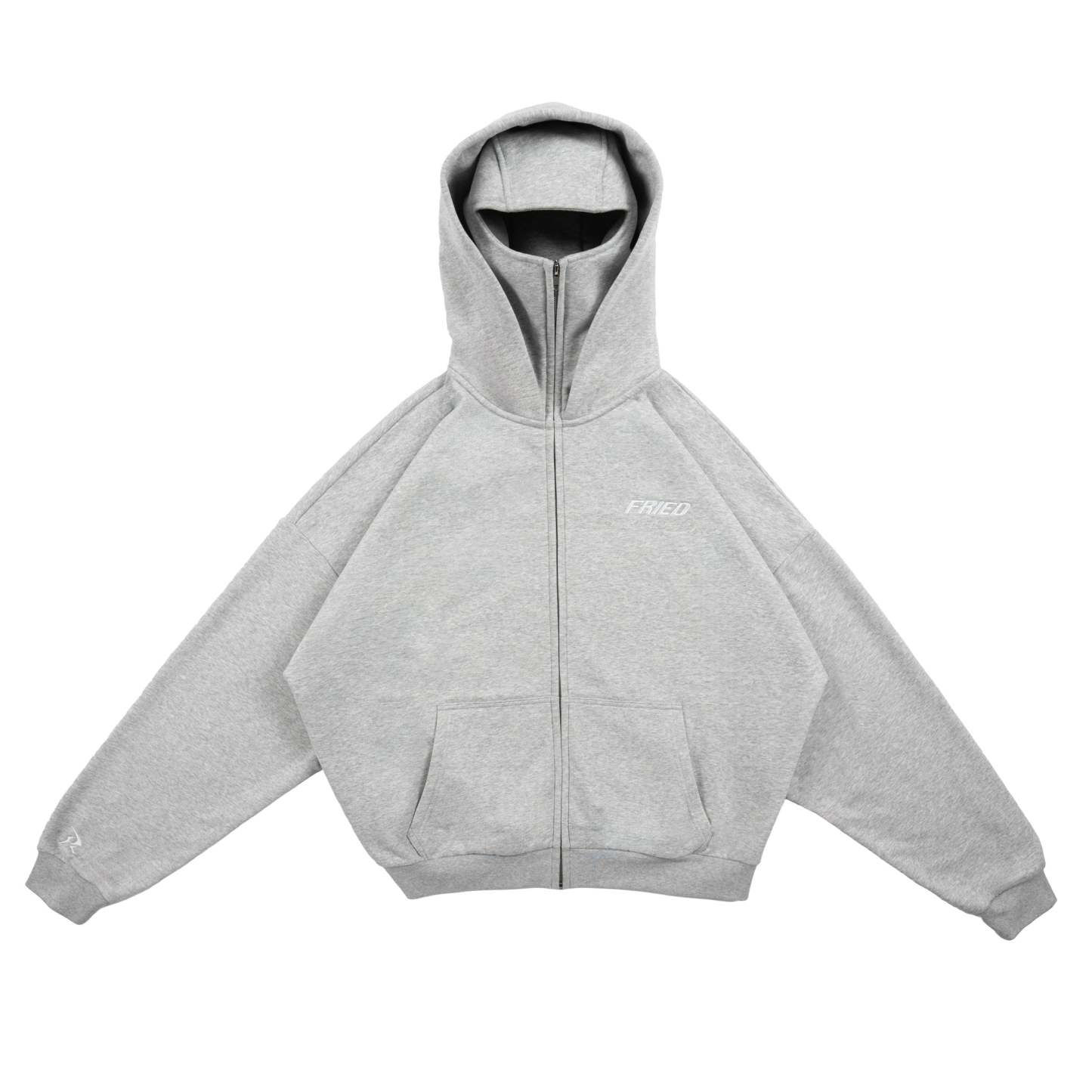 MELANGE GREY - BAthtLACLAVA ZIP HOODIE -