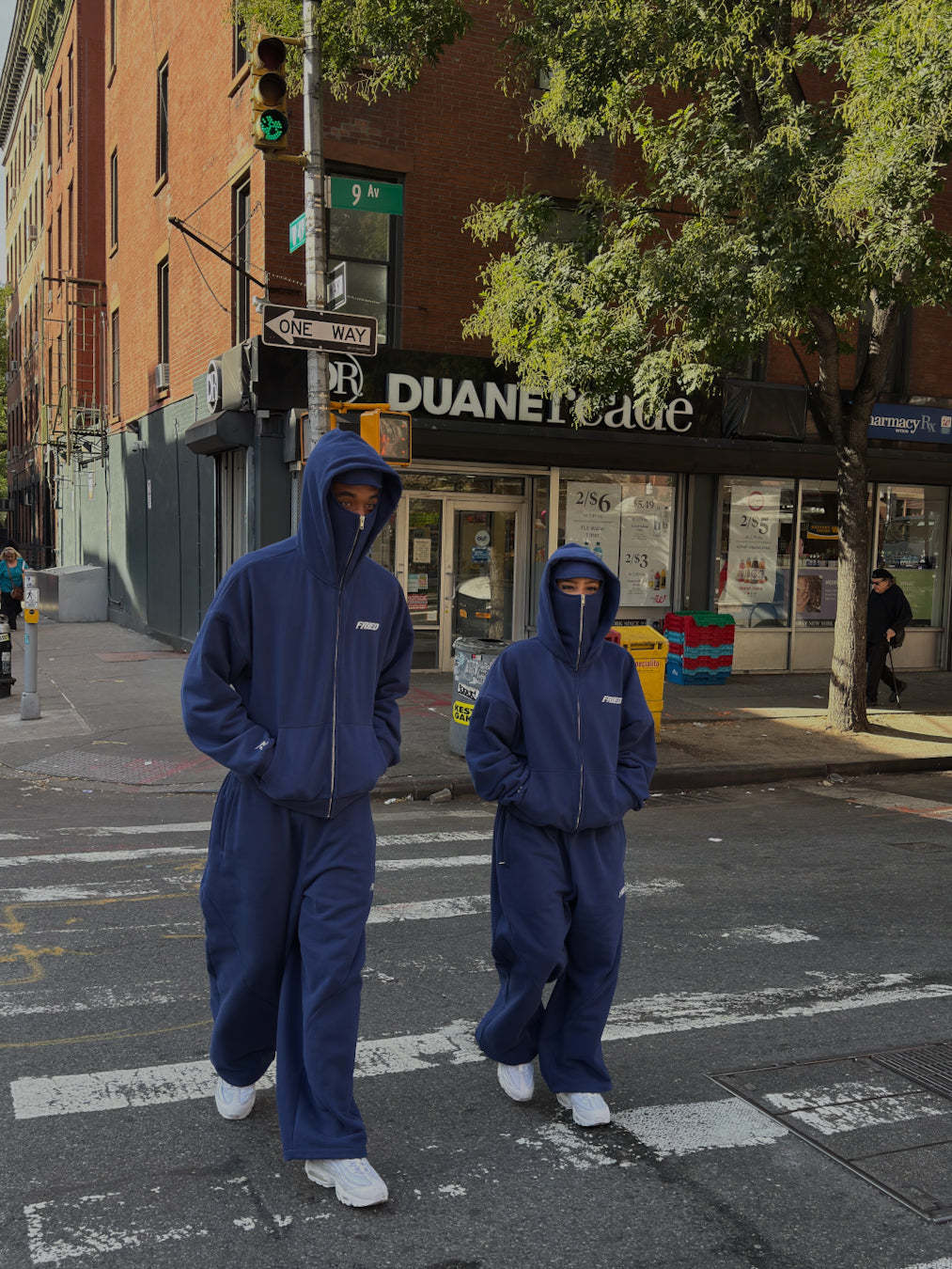 DARK BLUE - BAthtLACLAVA ZIP HOODIE -