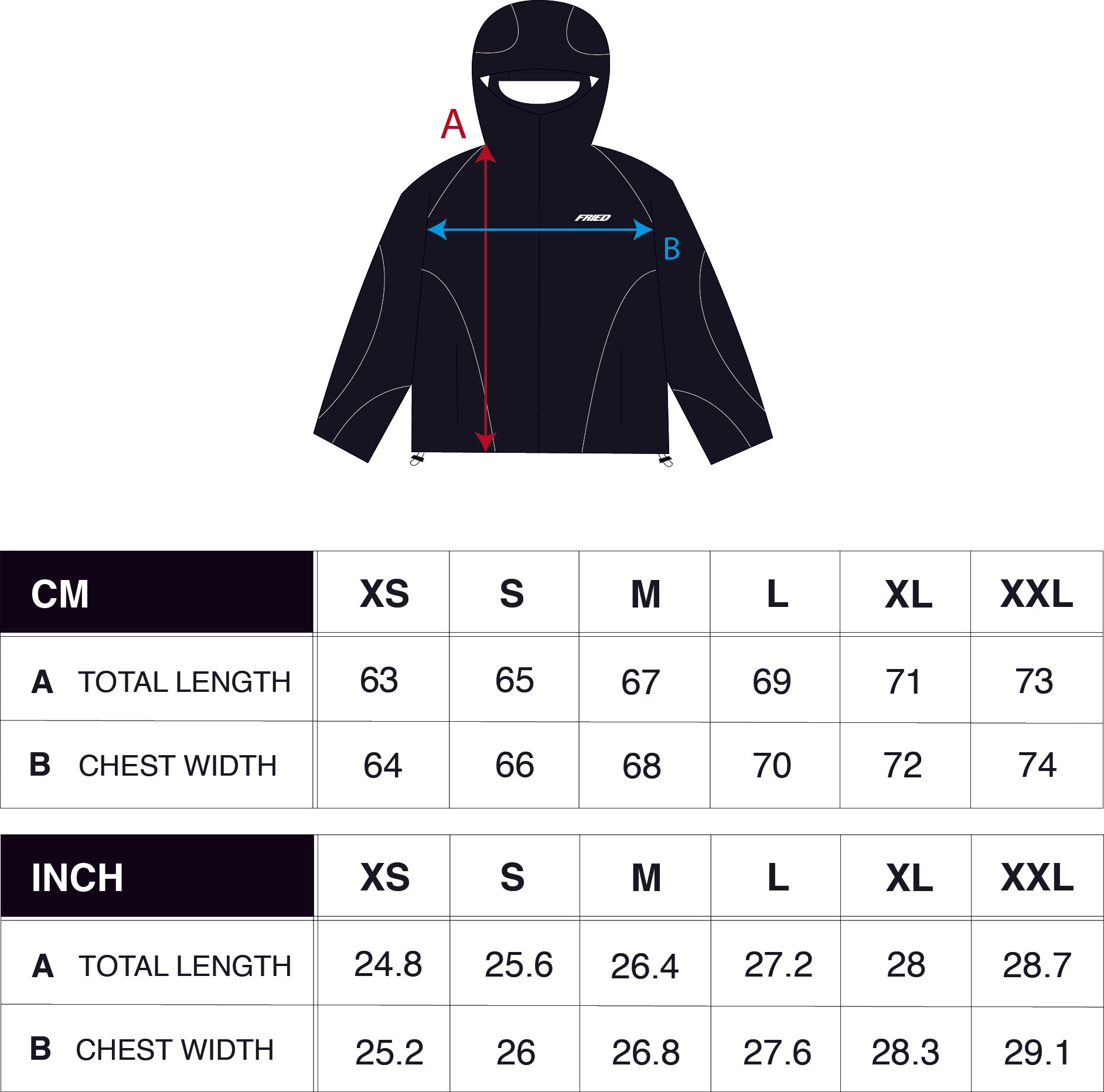 BLACK - WATERPROOF ZIP HOODIE -