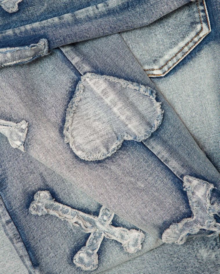 Washed Ice Patch Jeans