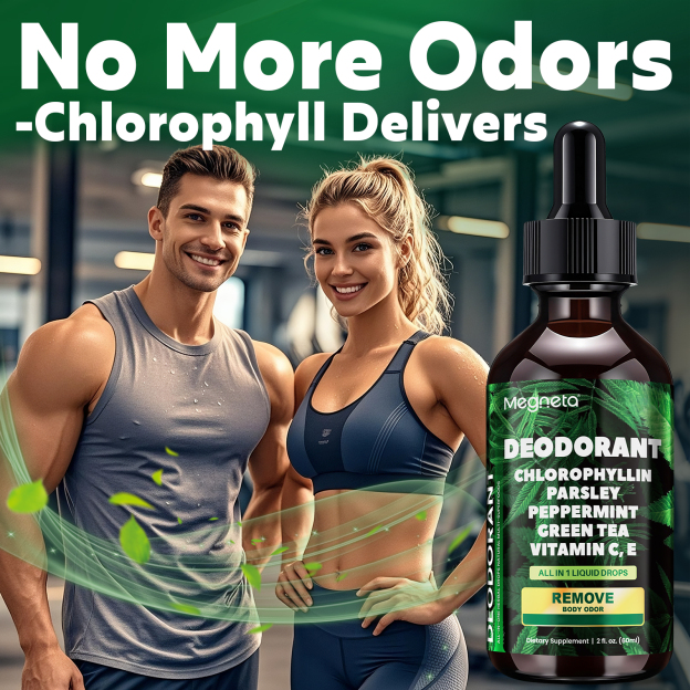 Liquid Chlorophyll Drops with Parsley, Peppermint & Green Tea – Natural Body Freshness & Inner Cleanse Support