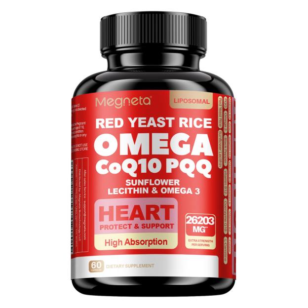 CoQ10 Supplement with Sunflower Lecithin & Omega-3 – Supports Energy, Cellular Health & Antioxidant Defense – 60 Capsules