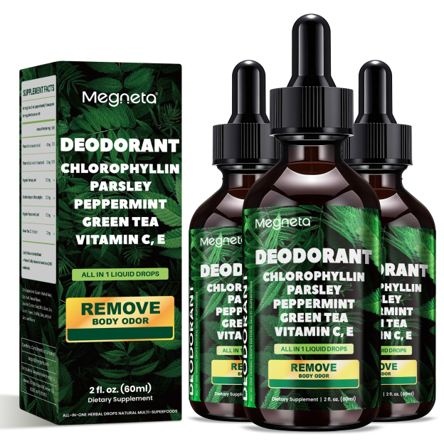 Liquid Chlorophyll Drops with Parsley, Peppermint & Green Tea – Natural Body Freshness & Inner Cleanse Support