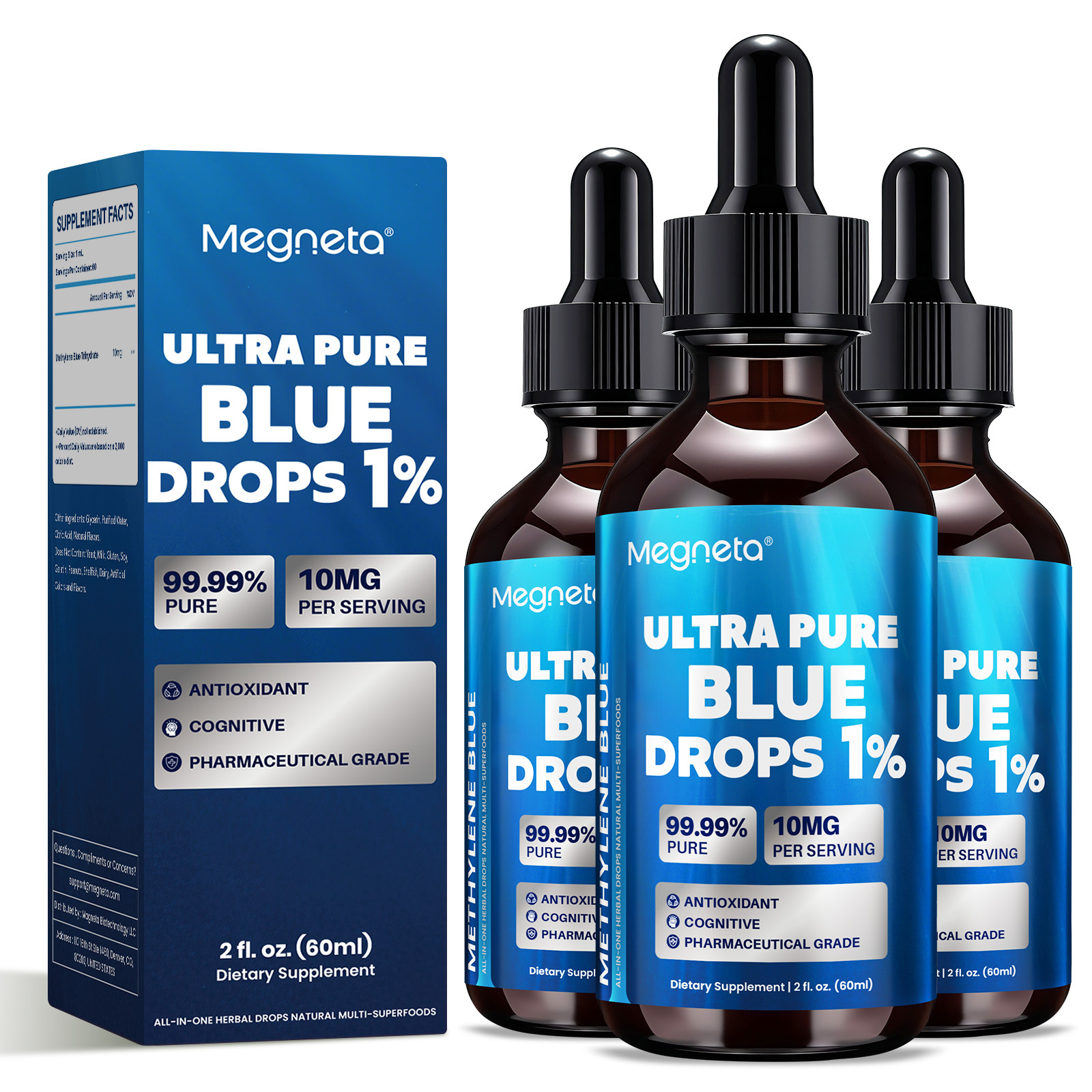Drops – 99.99% Ultra Pure Pharmaceutical Grade | Antioxidant & Cognitive Support Supplement  | Vegan, Non-GMO, No Gluten or Dairy