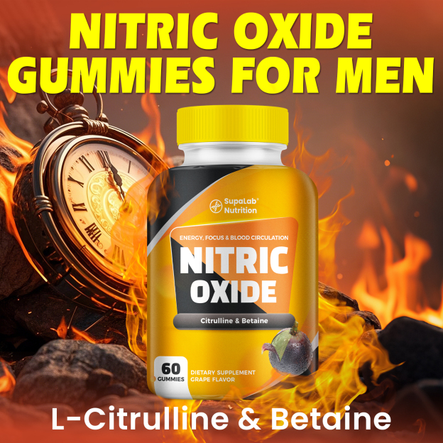 Nitric Oxide Supplements for Men-Citrulline Malate, Mg Beta Alanine, Betaine - 60 Capsules