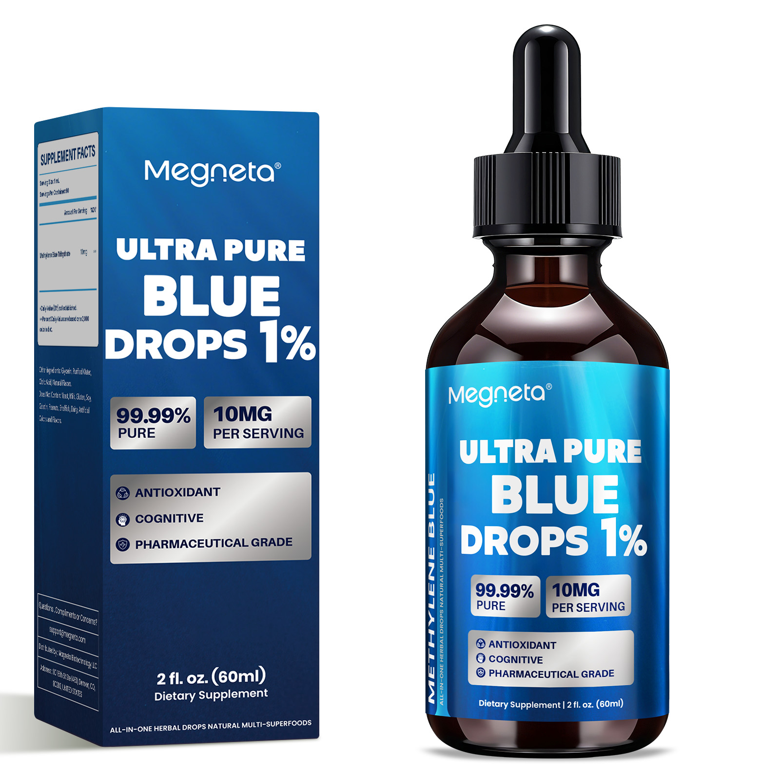 Drops – 99.99% Ultra Pure Pharmaceutical Grade | Antioxidant & Cognitive Support Supplement  | Vegan, Non-GMO, No Gluten or Dairy