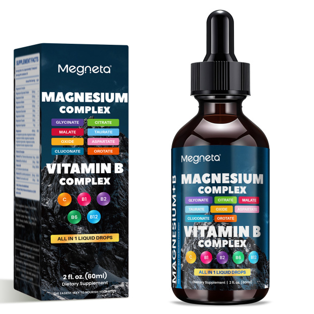 Magnesium Complex + B Complex – Glycinate, Citrate, Malate, B1 B2 B6 B12 & Vitamin C – Nerve & Muscle Support
