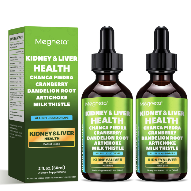 Herbal Kidney & Liver Support Drops – Milk Thistle, Cranberry, Dandelion & Artichoke – Liquid Detox Supplement