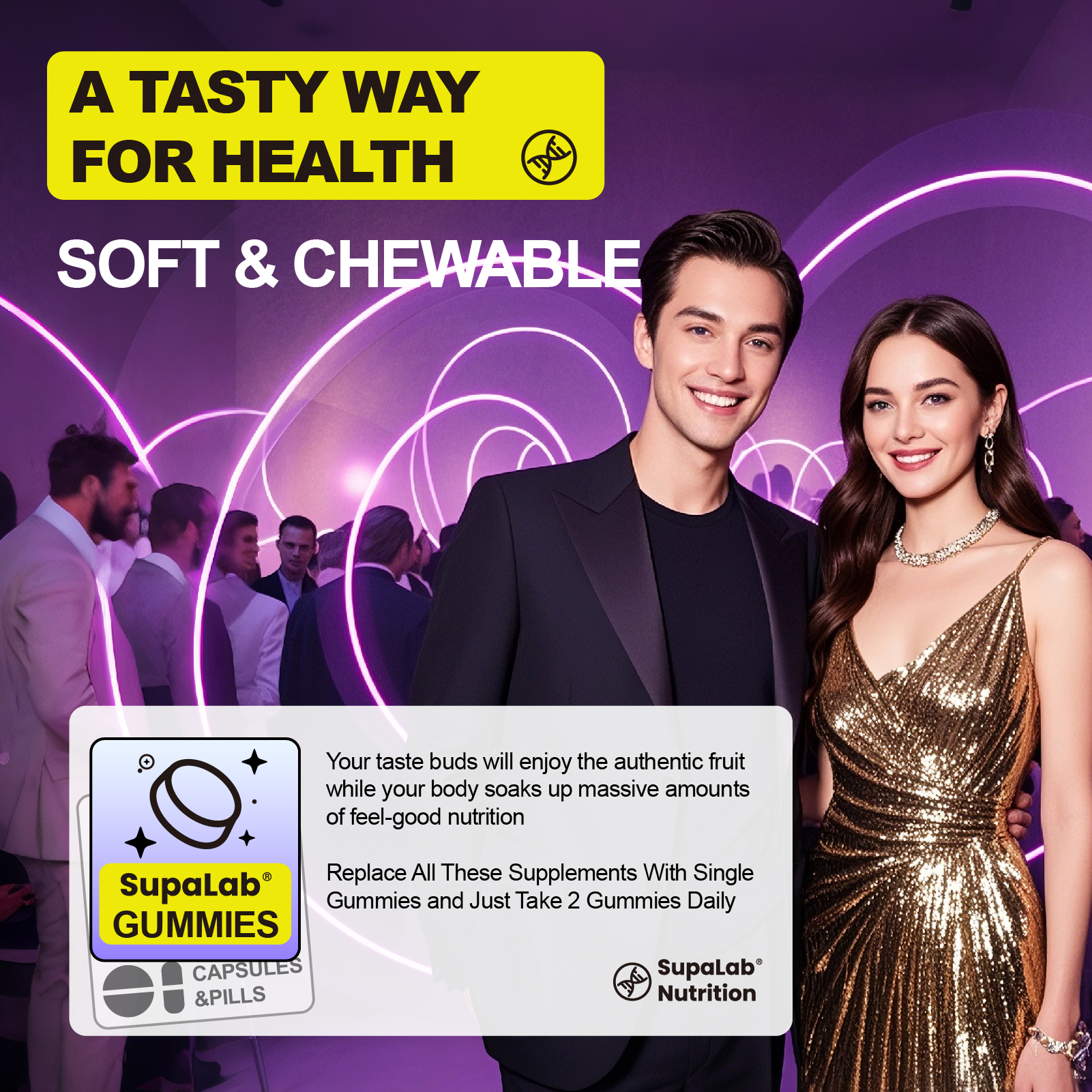 Beauty Gummies with Collagen, Glutathione, Astaxanthin for Hair, Skin, Bone, and Nails, Suitable for Men and Women, Grape Flavor, 60 Gummies