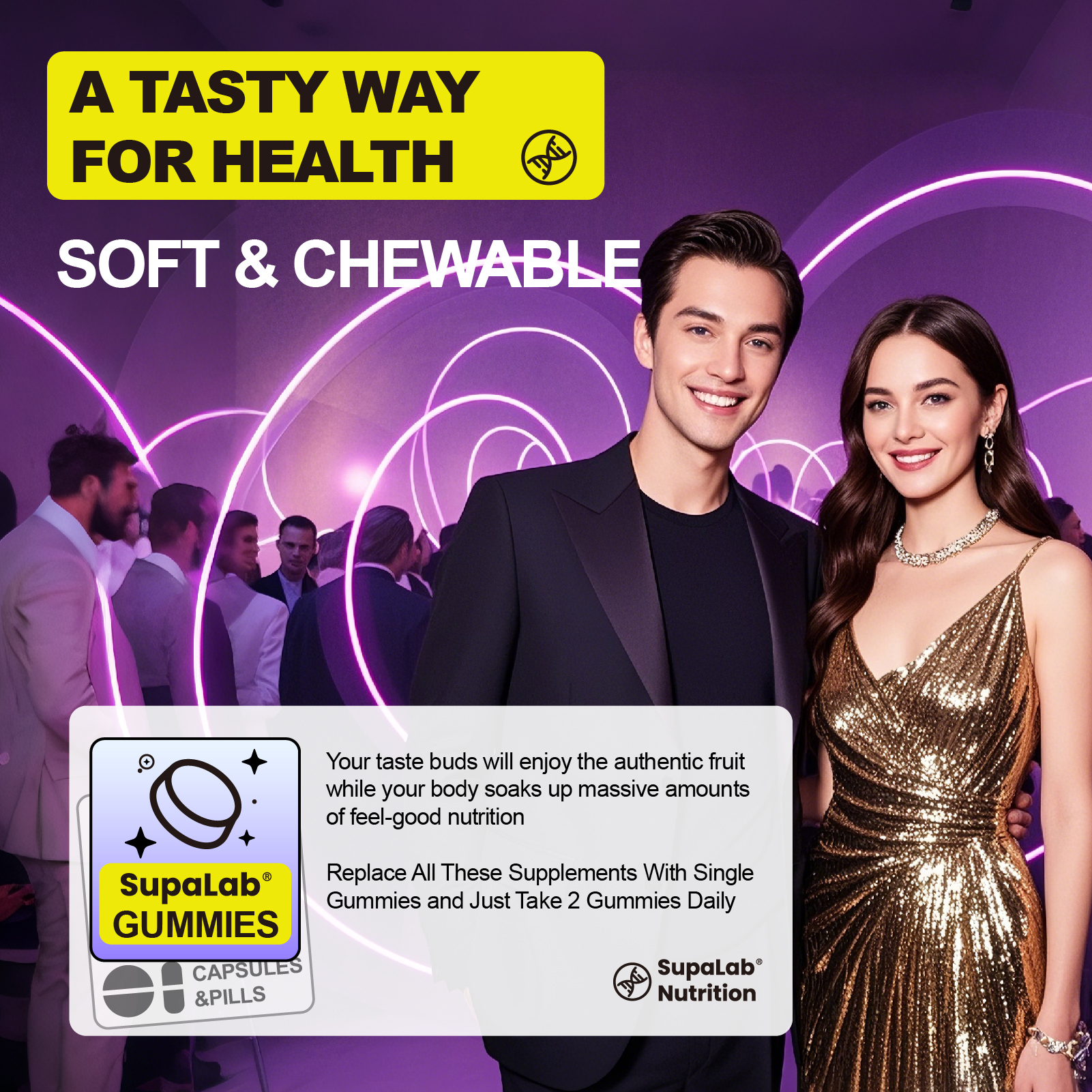 Beauty Gummies with Collagen, Glutathione, Astaxanthin for Hair, Skin, Bone, and Nails, Suitable for Men and Women, Grape Flavor, 60 Gummies