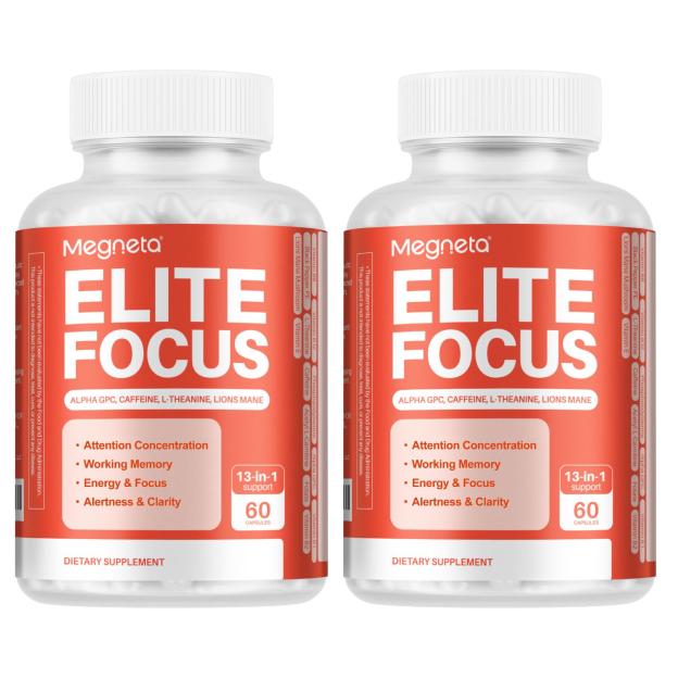 Elite Focus – Premium Nootropic Supplement with Multi-Vitamin & L-Theanine for Cognitive Support, 60 Capsules