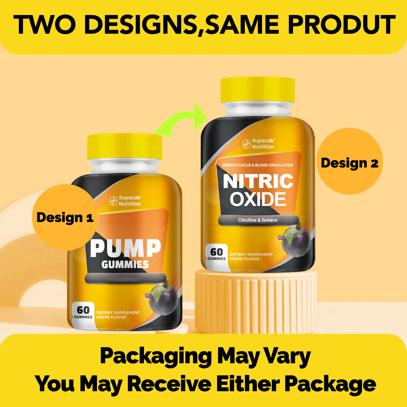 Nitric Oxide Supplements for Men-Citrulline Malate, Mg Beta Alanine, Betaine - 60 Capsules