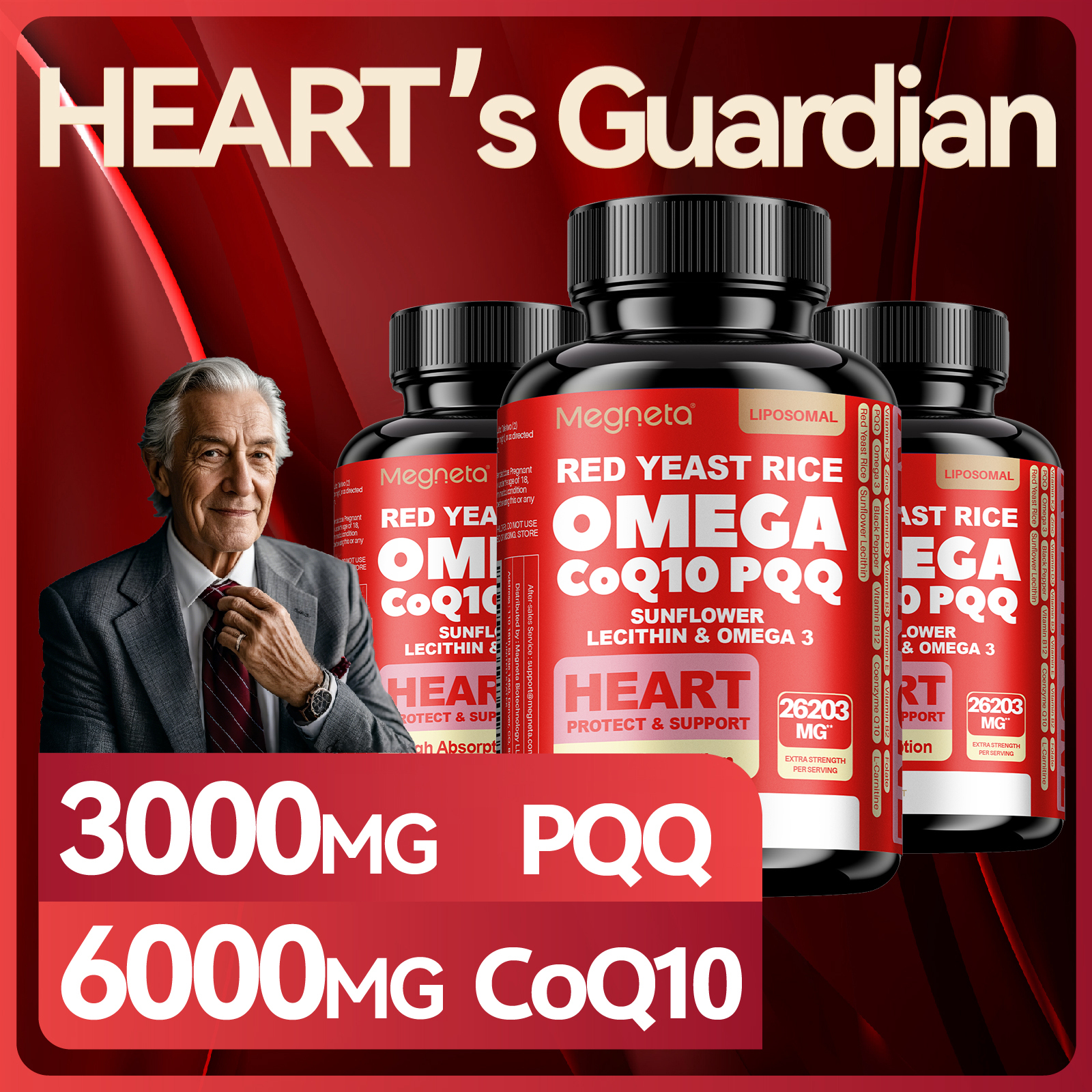 CoQ10 Supplement with Sunflower Lecithin & Omega-3 – Supports Energy, Cellular Health & Antioxidant Defense – 60 Capsules