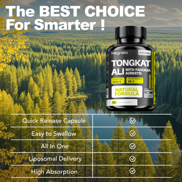 Tongkat Ali & Fadogia Agrestis Supplement,Built for Men,Drive&Sports Muscle Health Testosterone - Scientific Herbal Formula For Optimal Health,Black Pepper，Liposome Drying Highly Active& 10 X Absorption