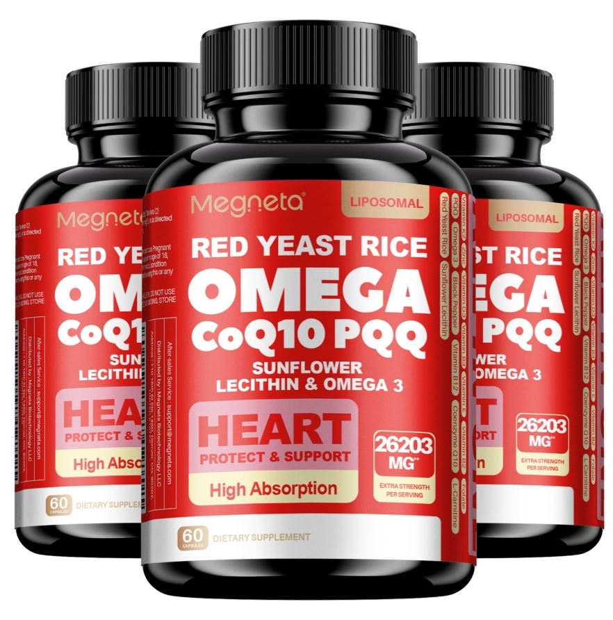 CoQ10 Supplement with Sunflower Lecithin & Omega-3 – Supports Energy, Cellular Health & Antioxidant Defense – 60 Capsules