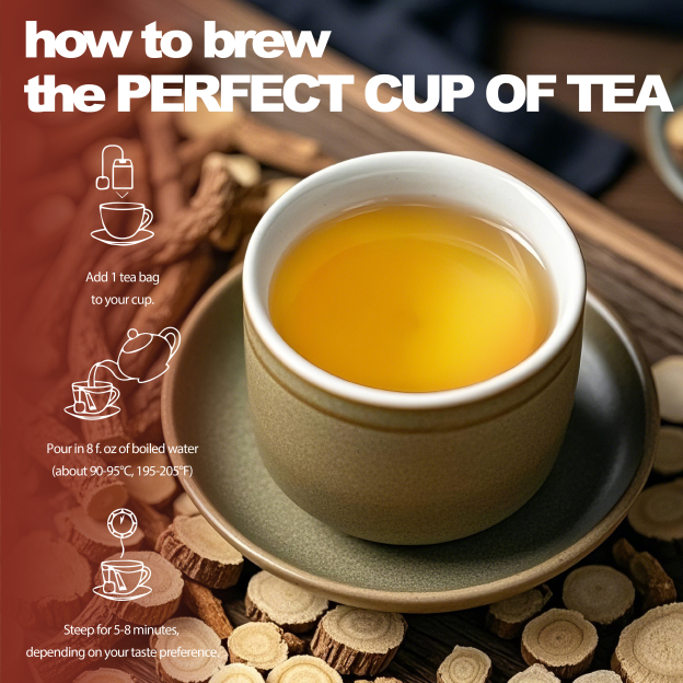 Licorice Root Herbal Tea | Caffeine-Free Tea Bags | 50 Packs