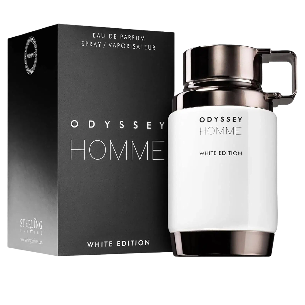 Armaf Odyssey Homme White Edition Eau de Parfum 3.4 oz | Fresh Citrus, Aquatic & Woody Amber Fragrance for Men