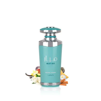Lattafa Mayar Natural Intense Eau de Parfum Spray 3.4 oz / 100 ml | Long-Lasting Fruity Aquatic Vanilla Perfume for Women | Fig, Coconut Water & Ambroxan Fragrance