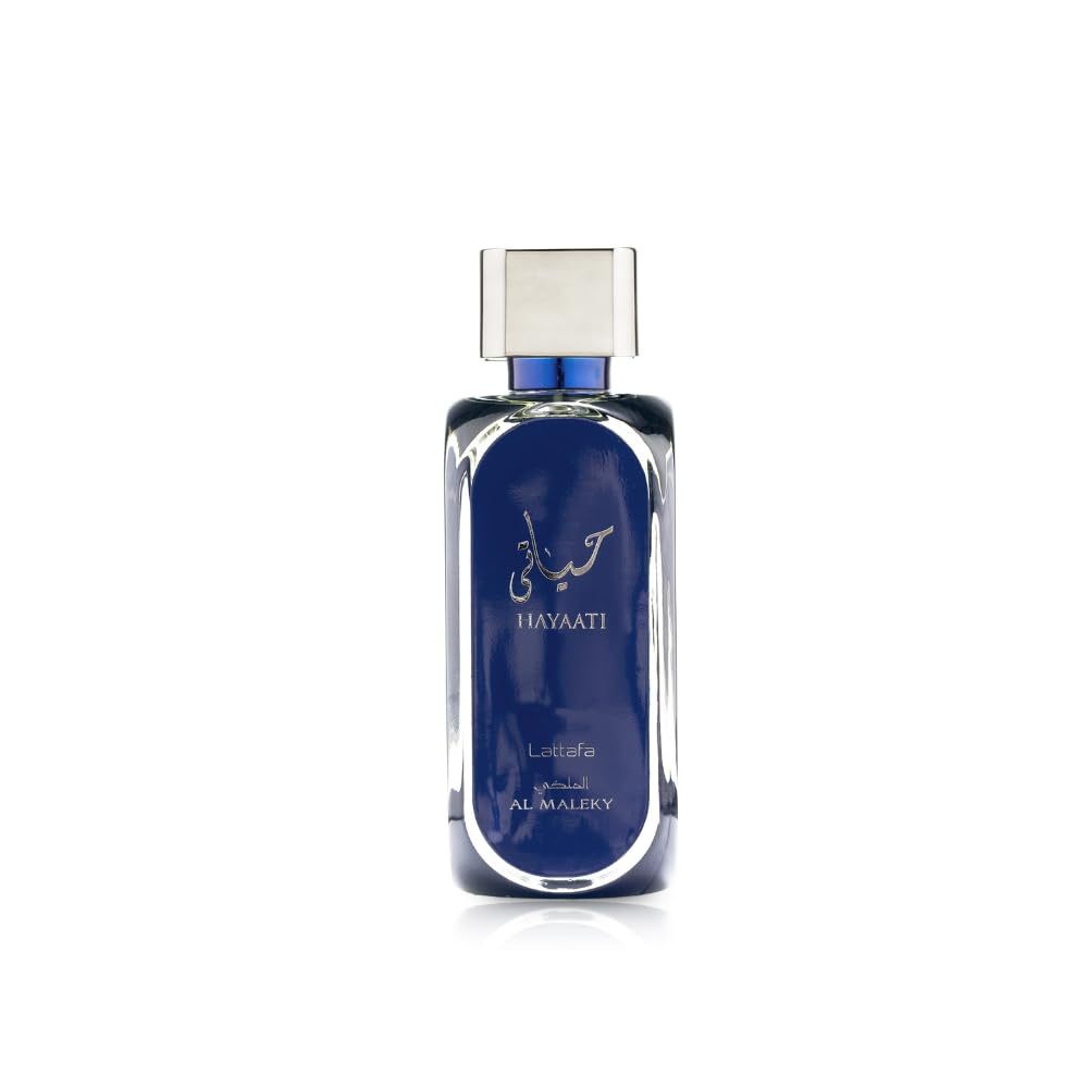 Lattafa Hayaati Al Maleky Eau de Parfum Spray 3.4 oz / 100 ml | Long-Lasting Amber Spicy Woody Fragrance for Men | Nutmeg, Pink Pepper & Incense Perfume