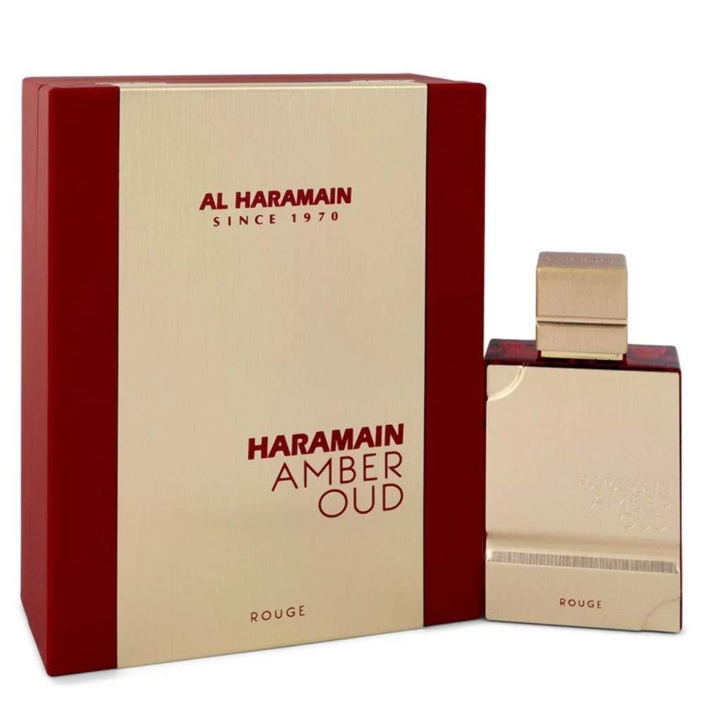 Al Haramain Amber Oud Rouge - Arabian Perfume for Women and Men - Eau De Parfum Spray with Notes of Rosemary, Lemon, Bergamot, Cedar, Spices, Amber, Musk, and Woody Resins - 2 oz