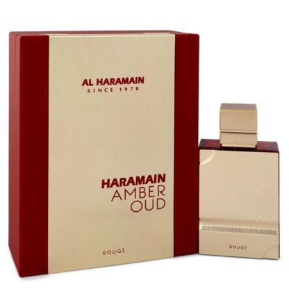 Al Haramain Amber Oud Rouge - Arabian Perfume for Women and Men - Eau De Parfum Spray with Notes of Rosemary, Lemon, Bergamot, Cedar, Spices, Amber, Musk, and Woody Resins - 2 oz