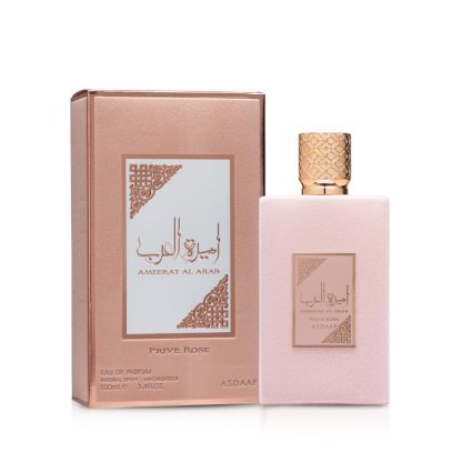 Lattafa Asdaaf Ameerat Al Arab Prive Rose Eau de Parfum Spray 3.4 oz / 100 ml | Long-Lasting Fresh Floral Fruity Perfume for Women | Strawberry, Grapes, Rose & Sandalwood Fragrance