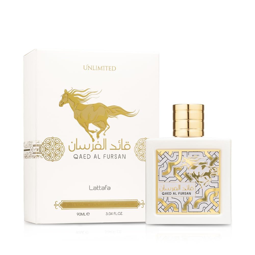 Lattafa Qaed Al Fursan Unlimited Eau de Parfum Spray 3.04 oz / 90 ml | Long-Lasting Citrus Fruity Vanilla Perfume for Unisex | Pineapple, Coconut & Sandalwood Fragrance
