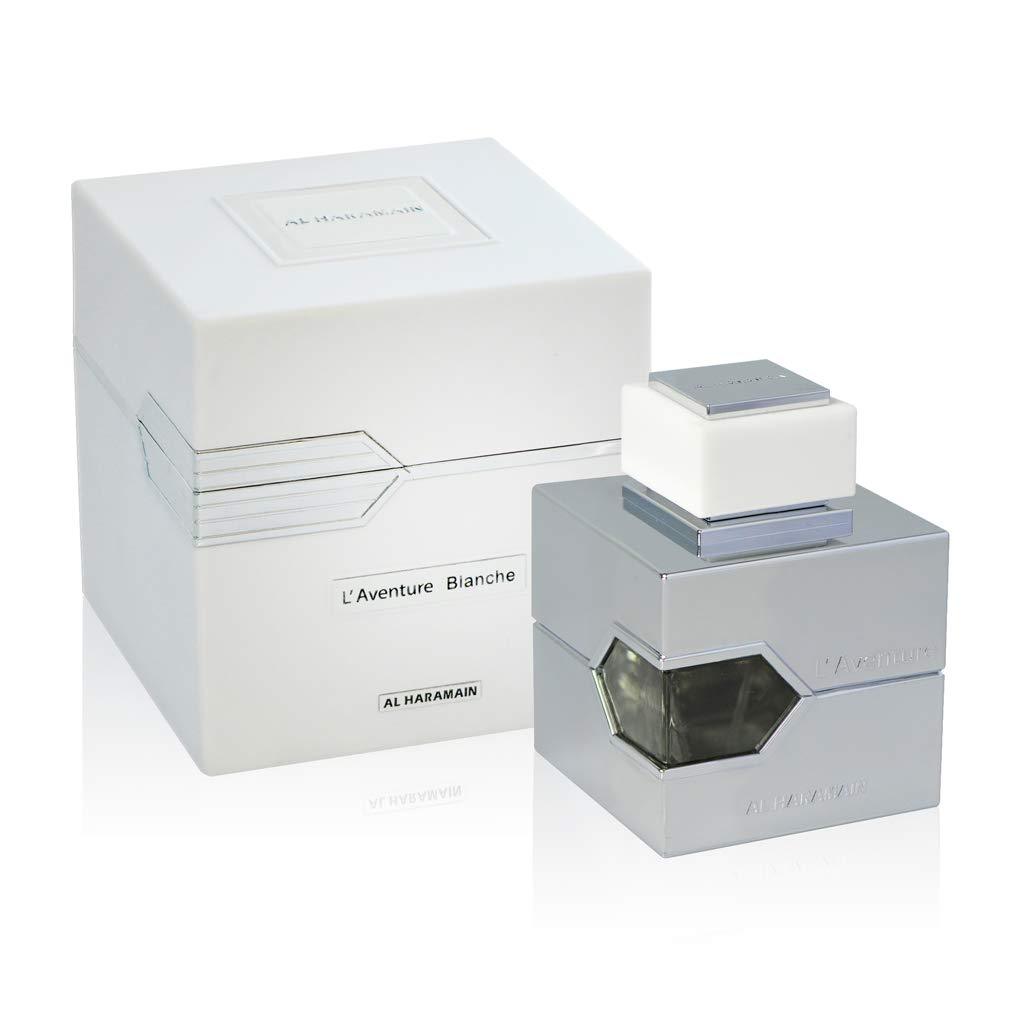 Al Haramain L'Aventure Blanche Eau de Parfum Spray for Men, 3.4 Ounce
