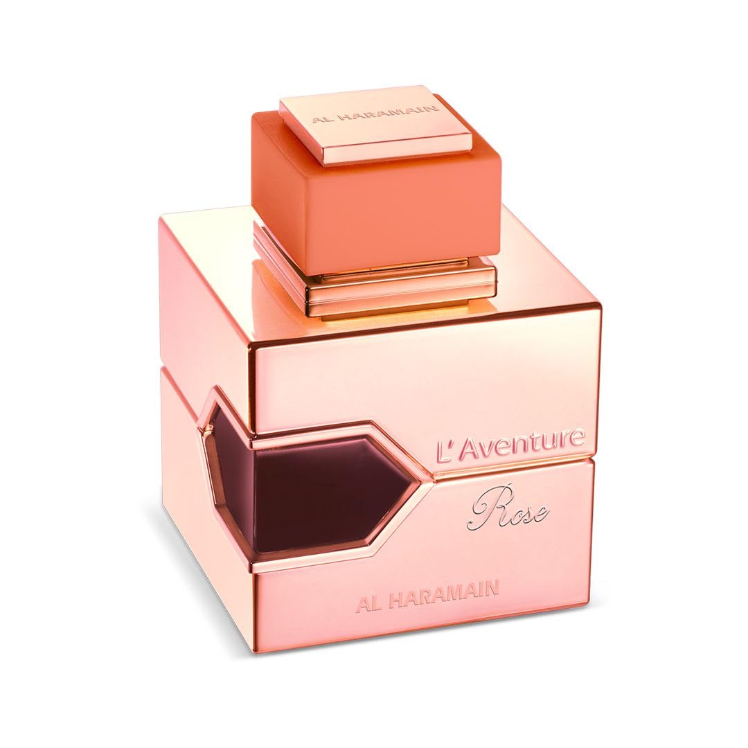 Al Haramain L'Aventure Rose - Arabian Perfume for Women - Long Lasting Floral Woody Musk Fragrance with Notes of Rose, Jasmine, Amber and Musk - Arabic Eau de Parfum - 3.4 oz EDP Spray