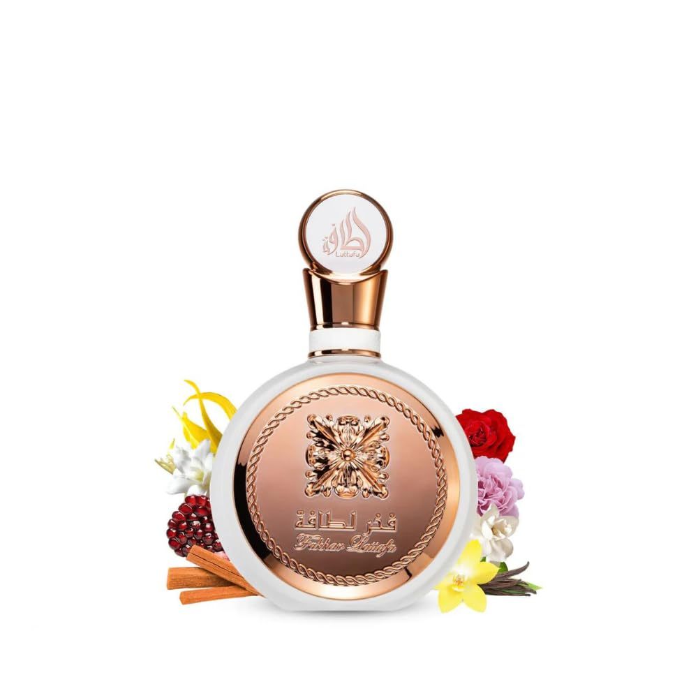 Lattafa Fakhar Eau de Parfum Spray 3.4 oz / 100 ml | Long-Lasting Floral Fruity Sweet Perfume for Women | Pomegranate, Rose & Vanilla Fragrance