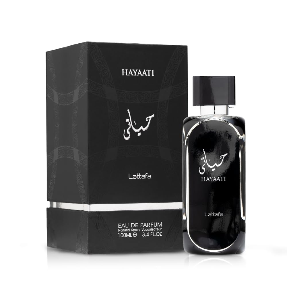 Lattafa Hayaati Eau de Parfum Spray for Men 3.4 oz / 100 ml | Long-Lasting Woody Aromatic Vanilla Cologne | Apple, Cinnamon & Bergamot Fragrance