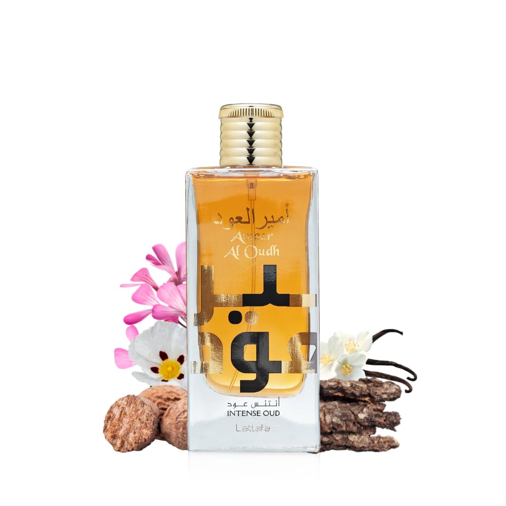 Lattafa Ameer Al Oud Intense Oud for Unisex Eau de Parfum Spray, 3.4 Ounce