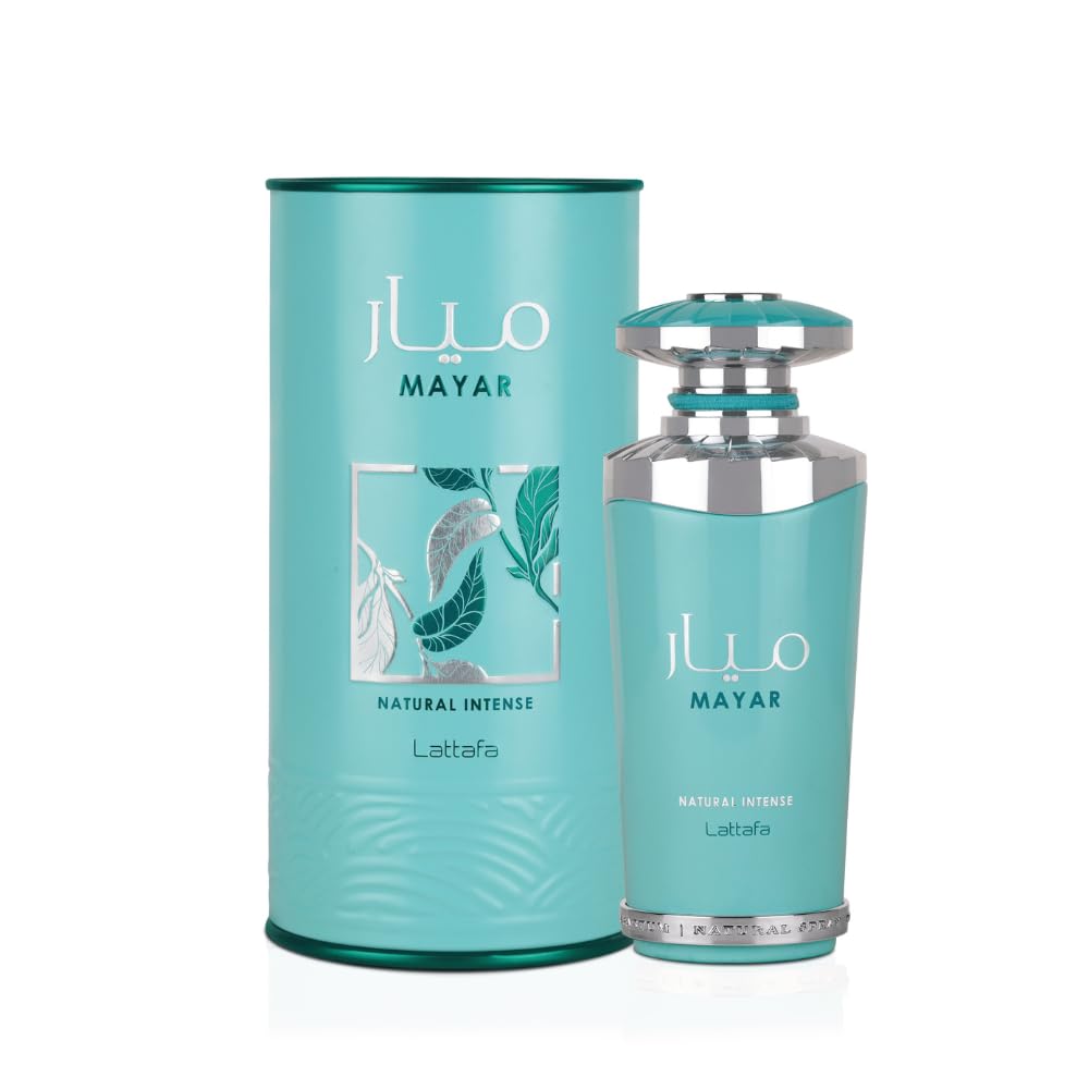 Lattafa Mayar Natural Intense Eau de Parfum Spray 3.4 oz / 100 ml | Long-Lasting Fruity Aquatic Vanilla Perfume for Women | Fig, Coconut Water & Ambroxan Fragrance