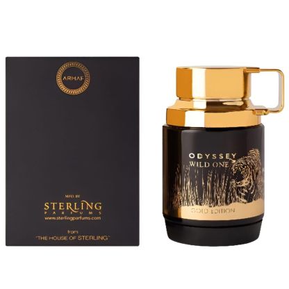 Armaf Odyssey Wild One Gold Edition Eau de Parfum Spray for Men 3.4 oz | Bold Amber Woody Long-Lasting Fragrance