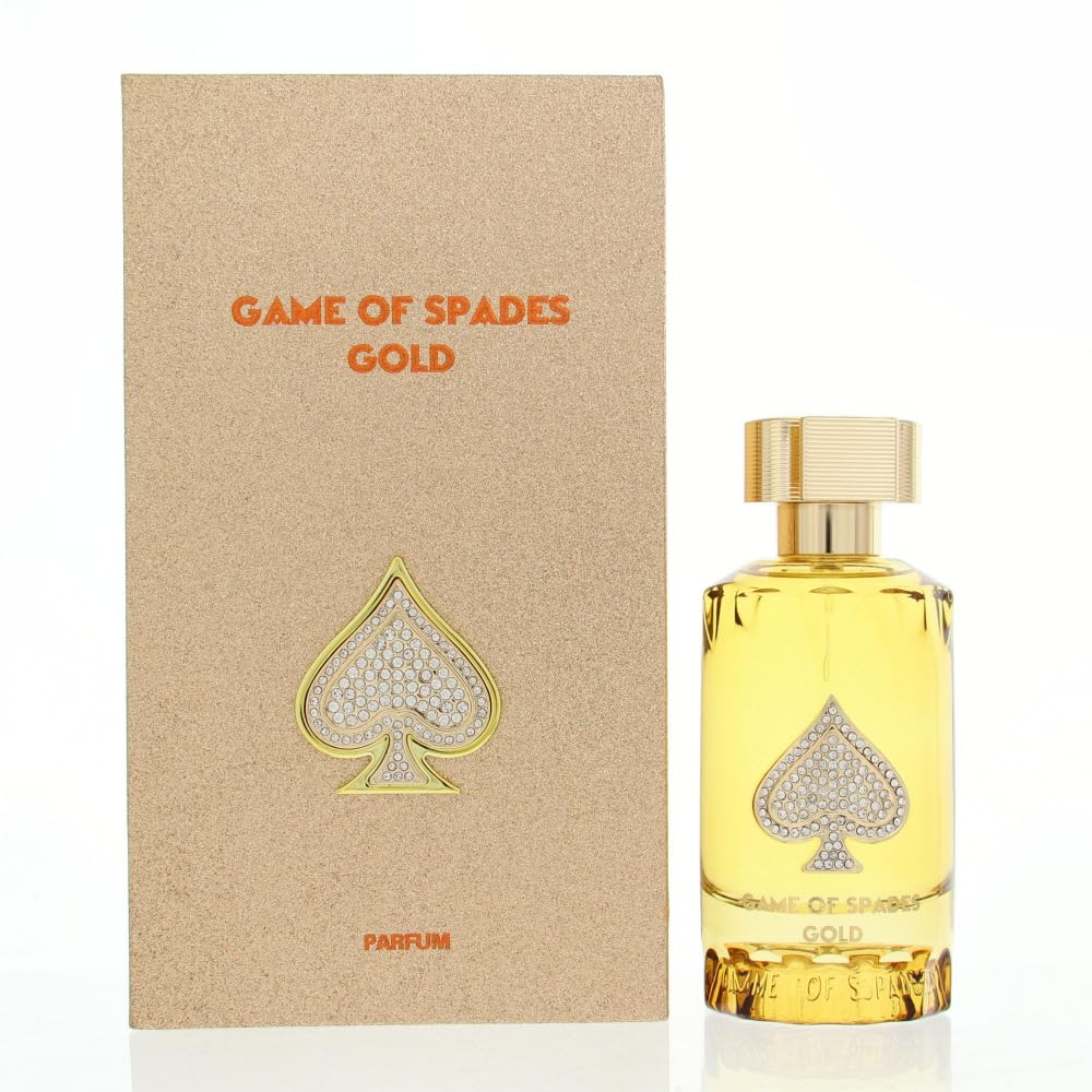 Jo Milano Game of Spades Gold Parfum Spray 3.0 oz / 90 ml | Unisex Eau de Parfum with Brandy, Ginger, Cedar & Amber Notes | Warm Woody Long-Lasting Fragrance