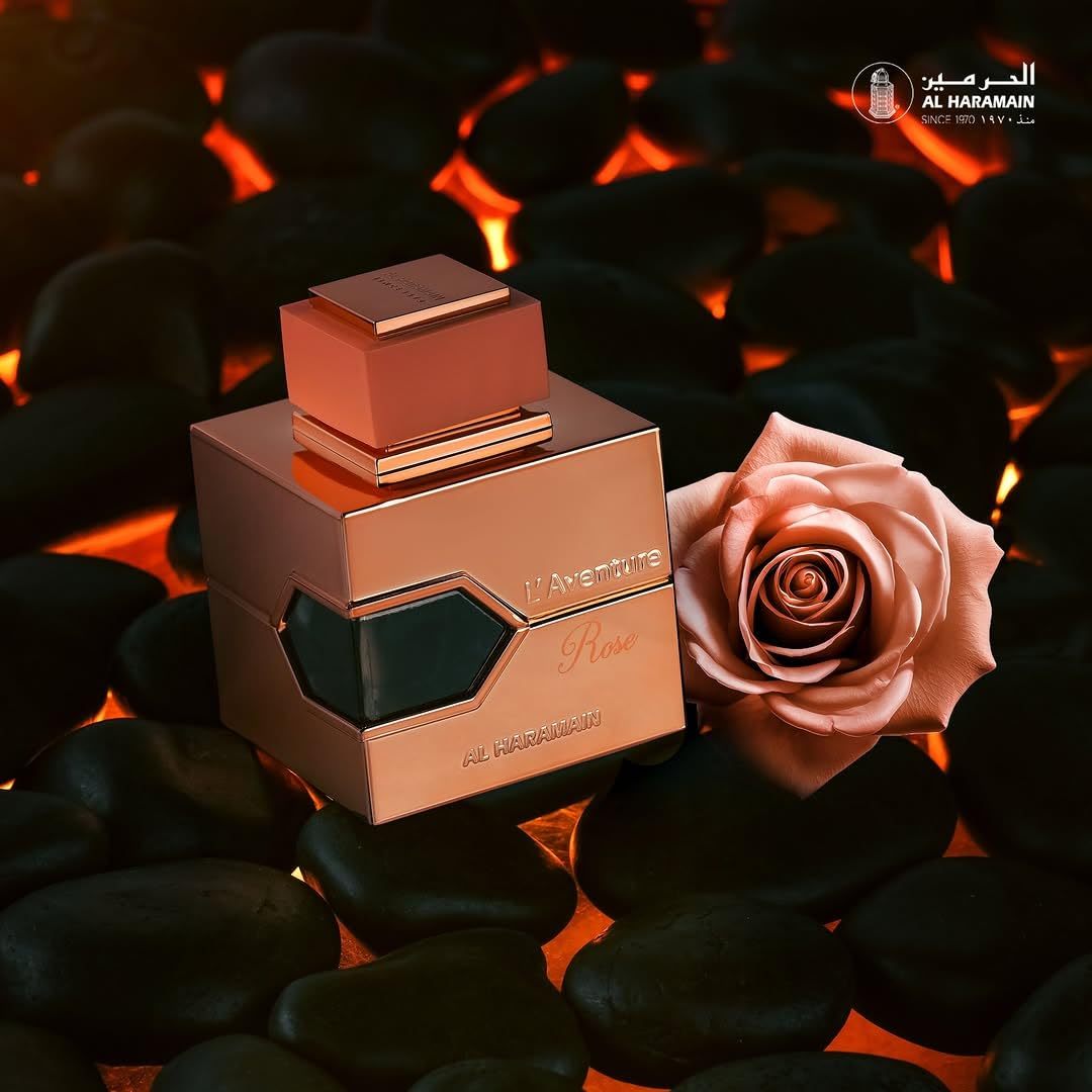 Al Haramain L'Aventure Rose - Arabian Perfume for Women - Long Lasting Floral Woody Musk Fragrance with Notes of Rose, Jasmine, Amber and Musk - Arabic Eau de Parfum - 3.4 oz EDP Spray