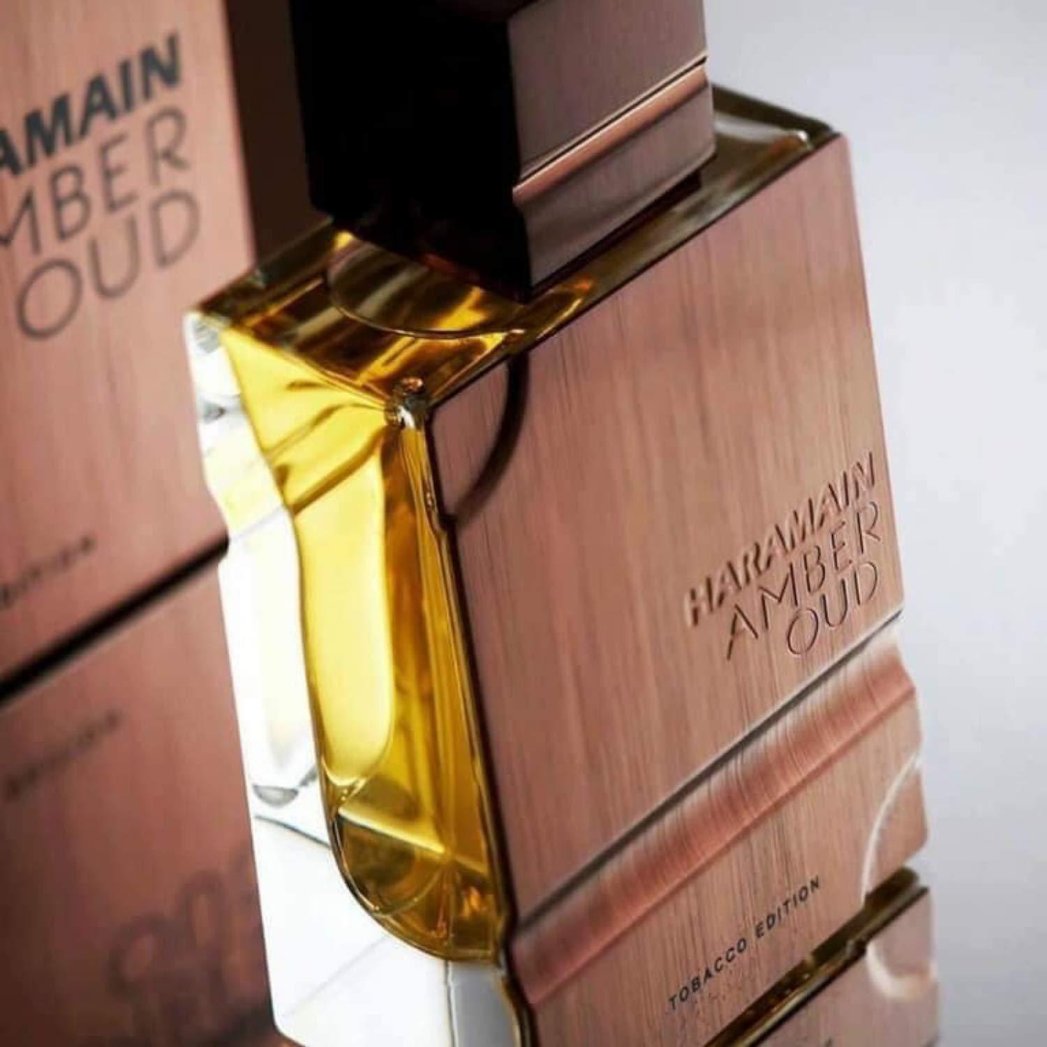 Al Haramain Amber Oud Tobacco Edition for Unisex - Arabian Perfume for Women & Men - Long Lasting Fragrance with Notes of Tobacco Leaf, Cinnamon, Vanilla, Dried Fruit - Arabic Cologne - 2 oz EDP Spray