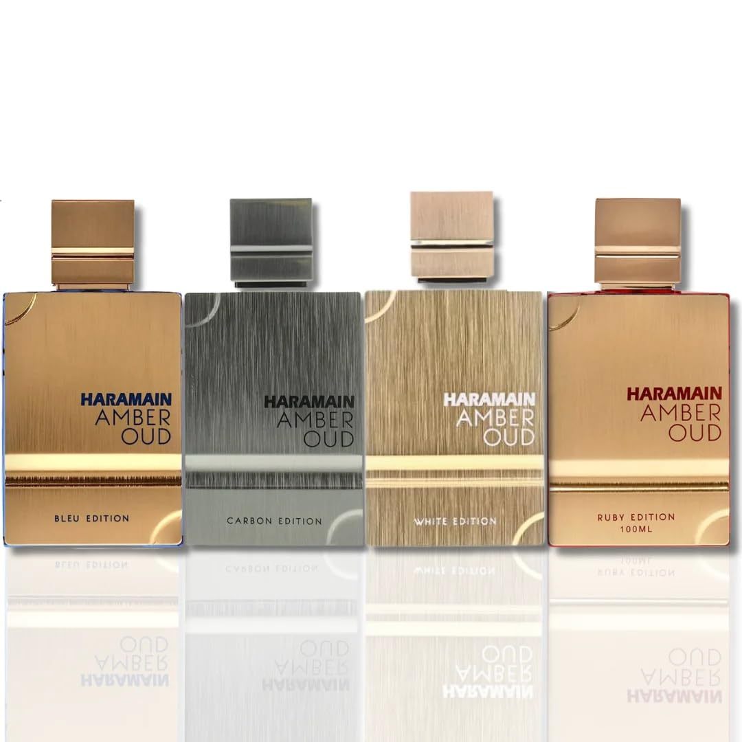 Al Haramain Amber Oud White Edition for Unisex - Arabian Perfume for Women & Men - Long Lasting Fragrance with Notes of Bergamot, Jasmine, Patchouli, Musk, Vanilla - Arabic Eau de Parfum Spray - 2 oz