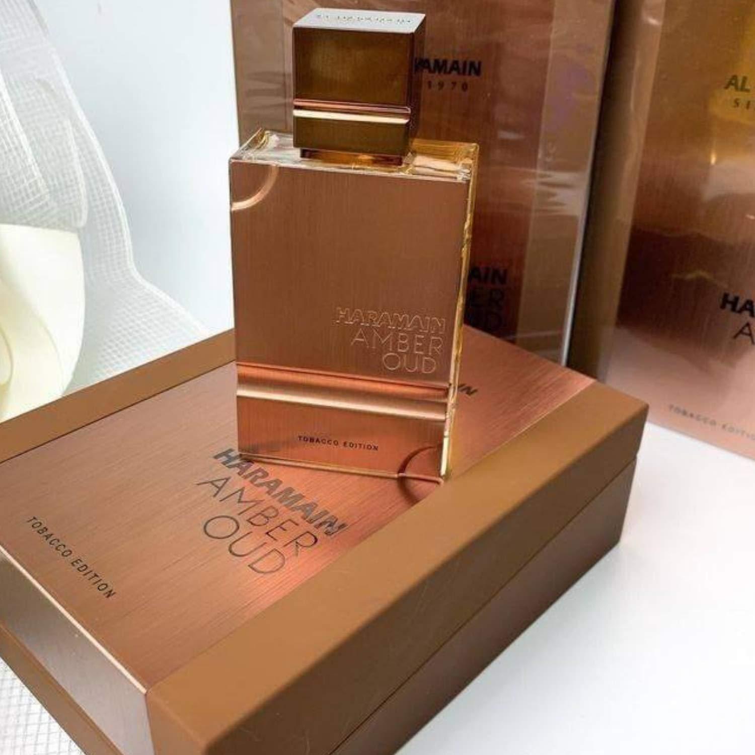 Al Haramain Amber Oud Tobacco Edition for Unisex - Arabian Perfume for Women & Men - Long Lasting Fragrance with Notes of Tobacco Leaf, Cinnamon, Vanilla, Dried Fruit - Arabic Cologne - 2 oz EDP Spray