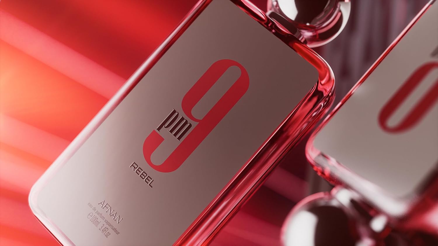 Afnan 9 PM Rebel Eau de Parfum 3.4 fl oz | Unisex Fruity Woody Amber Cologne | Long-Lasting Fragrance with Vanilla & Caramel Notes for Men and Women