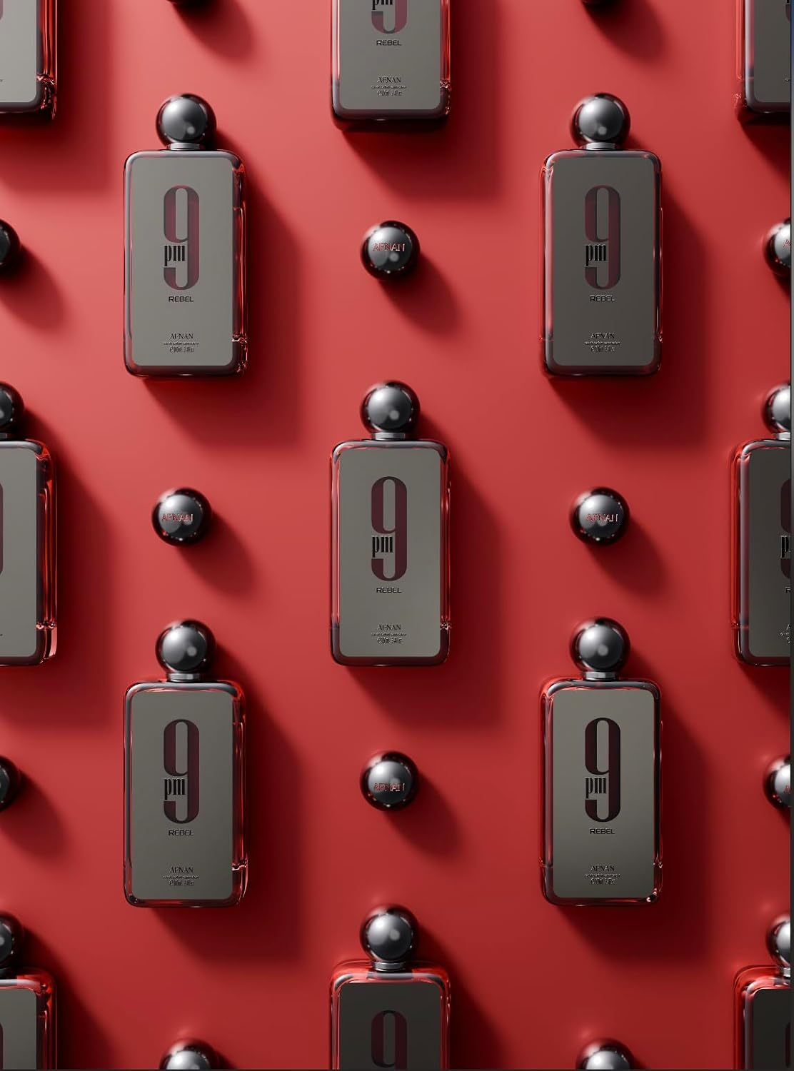 Afnan 9 PM Rebel Eau de Parfum 3.4 fl oz | Unisex Fruity Woody Amber Cologne | Long-Lasting Fragrance with Vanilla & Caramel Notes for Men and Women