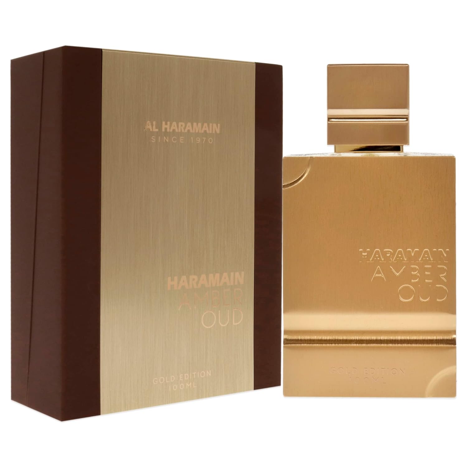 Haramain Al Amber Oud Gold Edition for Unisex - Arabian Perfume for Women & Men - Long Lasting Fragrance with Bergamot, Jasmine, Patchouli, Musk, Vanilla Notes - Arabic Eau de Parfum Spray - 3.33 oz