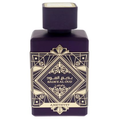Lattafa Bade'e Al Oud Amethyst - Floral, Fruity, Amber, Oud - Eau de Parfum Long-Lasting Fragrance for Unisex, 3.40 Ounce / 100 ml