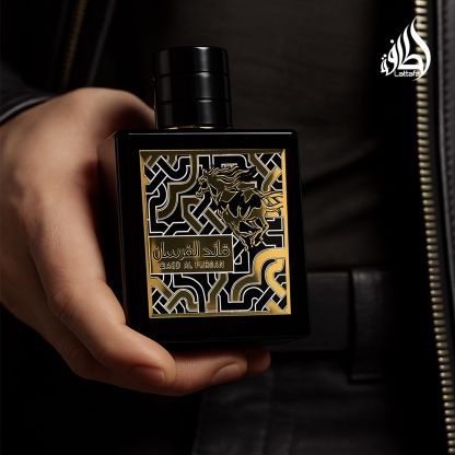 Lattafa Qaed Al Fursan Eau de Parfum Spray 3.04 oz / 90 ml | Long-Lasting Fruity Woody Amber Cologne for Men | Wild Berries, Apple & Vanilla Musk Fragrance