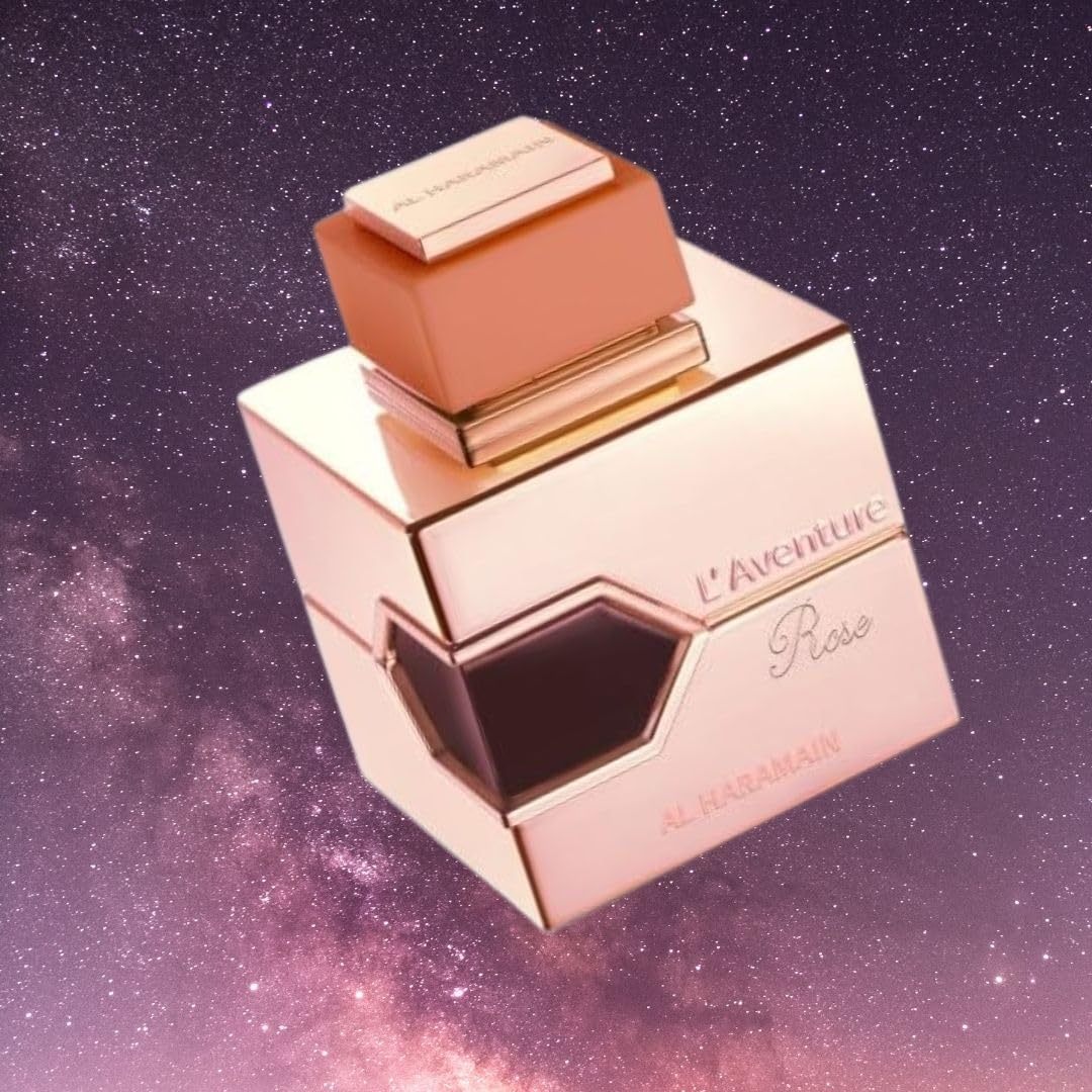 Al Haramain L'Aventure Rose - Arabian Perfume for Women - Long Lasting Floral Woody Musk Fragrance with Notes of Rose, Jasmine, Amber and Musk - Arabic Eau de Parfum - 3.4 oz EDP Spray
