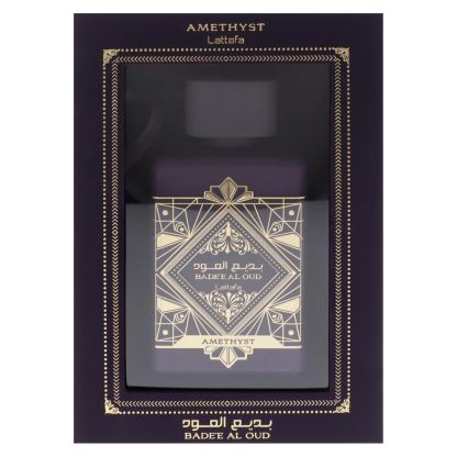 Lattafa Bade'e Al Oud Amethyst - Floral, Fruity, Amber, Oud - Eau de Parfum Long-Lasting Fragrance for Unisex, 3.40 Ounce / 100 ml