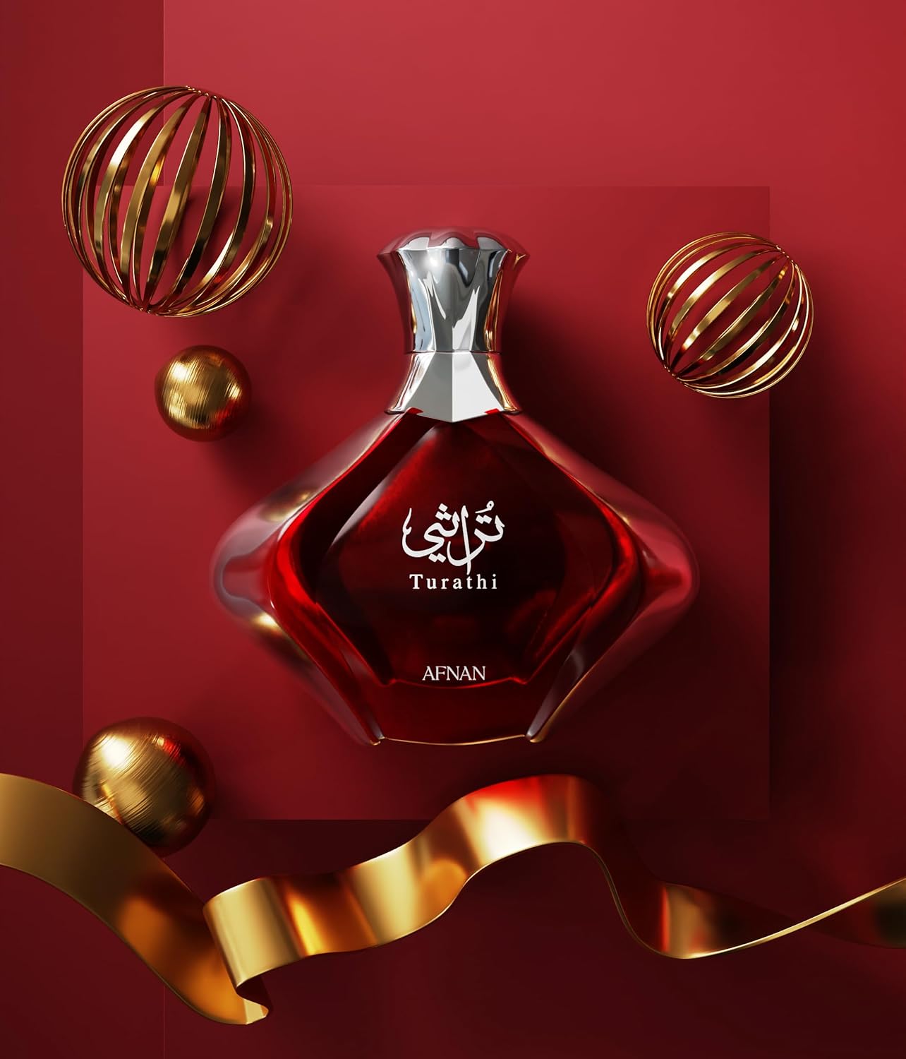 Afnan Turathi Red Eau de Parfum for Women, 3.0 Fl. Oz